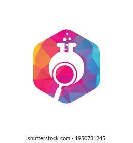Suchen Sie nach Logo-Design im Labor. Finden Sie Logo-Design, Vektorvorlage. Lab Finden Sie Logo Icon Design.