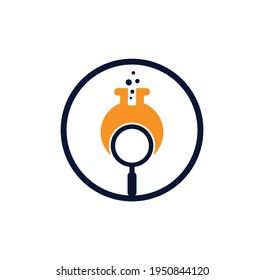 Search lab logo design. find lab logo design vector template. Lab Find Logo Icon Design.
