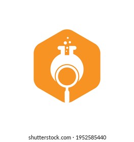 Search lab logo design. find lab logo design vector template. Lab Find Logo Icon Design.