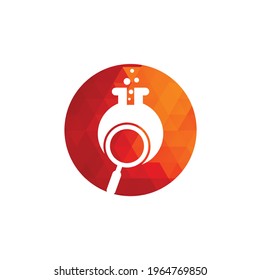Suchen Sie nach Logo-Design im Labor. Finden Sie Logo-Design, Vektorvorlage. Lab Finden Sie Logo Icon Design.	