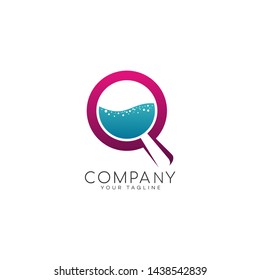 Search Lab Logo Design Vector
