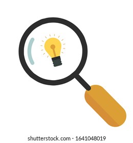 Search and lamp icon Vector