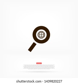 search for land vector icon 10 eps , Lorem ipsum Flat design