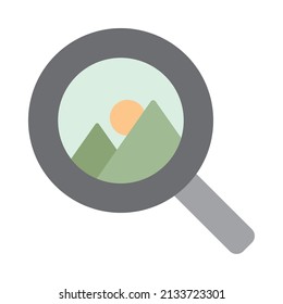 icono de paisaje de búsqueda aislado