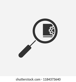 Search laptop problem icon illustration,vector error sign symbol