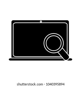 search laptop vector symbol