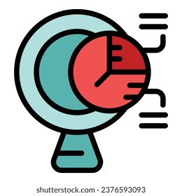 Search leadership icon outline vector. Hero jump. Self career color flat