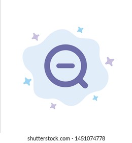 Search, Less, Remove, Delete Blue Icon on Abstract Cloud Background