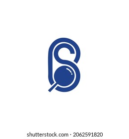 search letter BS or SB logo
