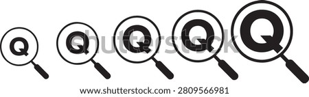 Search Letter Logo Magnifier Icon Collection for Branding Discovery and Lookup Concepts