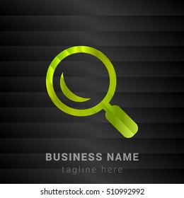 Search Lime Green and Black silk fashion premium icon / Logo