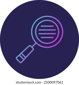 Search Line Gradient Icon Design