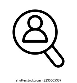 gráfico vectorial de ilustración de icono de línea de búsqueda