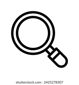 gráfico vectorial de ilustración de icono de línea de búsqueda. Ilustración de elemento simple gráfico vectorial, adecuado para aplicaciones, sitios web y presentaciones aisladas sobre fondo blanco