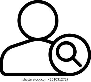 Vector de ilustración de icono de línea de búsqueda