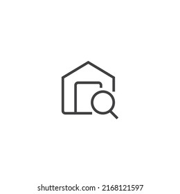 Icono de línea de búsqueda. signo de estilo lineal para concepto móvil y diseño web. Icono de vector de contorno. Símbolo, ilustración del logotipo. Gráfico vectorial