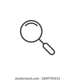 Search line icon. linear style sign for mobile concept and web design. A magnifying glass outline vector icon. Discovery symbol, logo illustration. Vector graphics