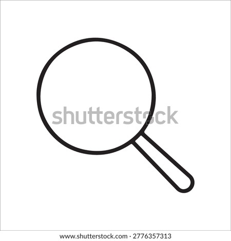 Search Line Icon, Magnifying Glass Outline Symbol, Find and Discover Vector