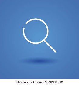 search line icon, outline vector illustration.