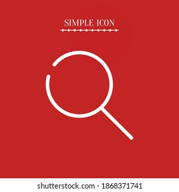 search line icon, outline vector illustration.