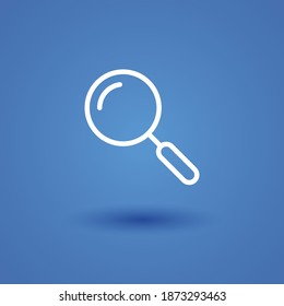 search line icon, outline vector illustration.