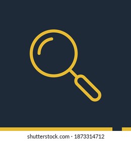 search line icon, outline vector illustration.