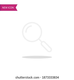 search line icon, outline vector illustration.
