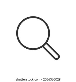 Search line icon, sign or symbol. Premium pictogram in trendy outline style. Search pixel perfect vector icon isolated on a white background. 