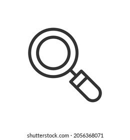 Search line icon, sign or symbol. Premium pictogram in trendy outline style. Search pixel perfect vector icon isolated on a white background. 