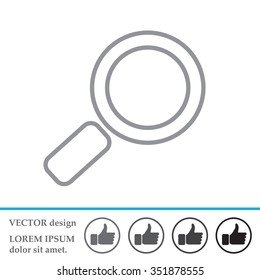 Search line Icon. Vector
