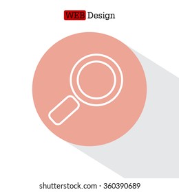 Search line Icon. Vector