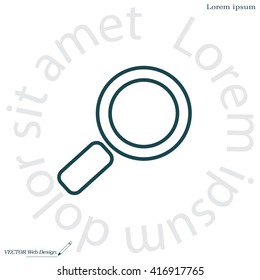 Search line Icon. Vector