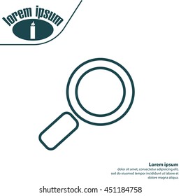 Search line Icon. Vector