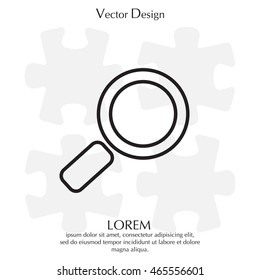 Search line Icon. Vector