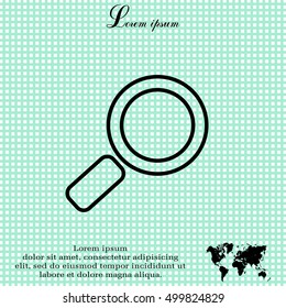 Search line Icon. Vector