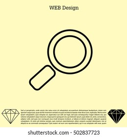 Search line Icon. Vector
