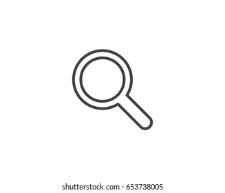 Search Line Icon Vector