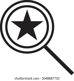 Plantilla de diseño vectorial de icono de línea de búsqueda e ilustración con trazo editable