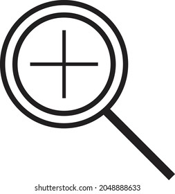 Search line icon vector design template and illustration with editable stroke