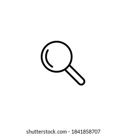 search line icon vector. magnifying glass icon vector 