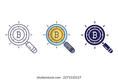 Search , line and solid illustration icon