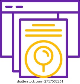 Search Line Two Color Vector Line Two Color Vector Icon Design Design
