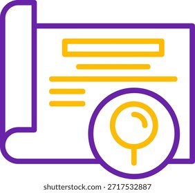 Línea de Búsqueda Línea de Vector de dos colores Diseño de icono de Vector de dos colores