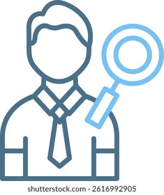 Search Line Two Colour Icon