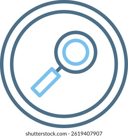 Search Line Two Colour Icon