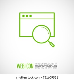 Search line vector icon 