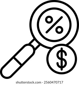 Search Line Vector Icon Design