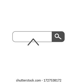 Search line. Vector icon isolated on white background.