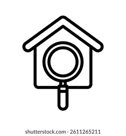 Search Line Vector Illustration On White Background.