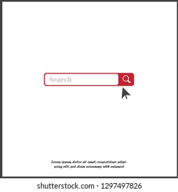  Search line. Vector image, element for design. Set the search bar for design on white isolated background.Layers grouped for easy editing illustration. For your design.